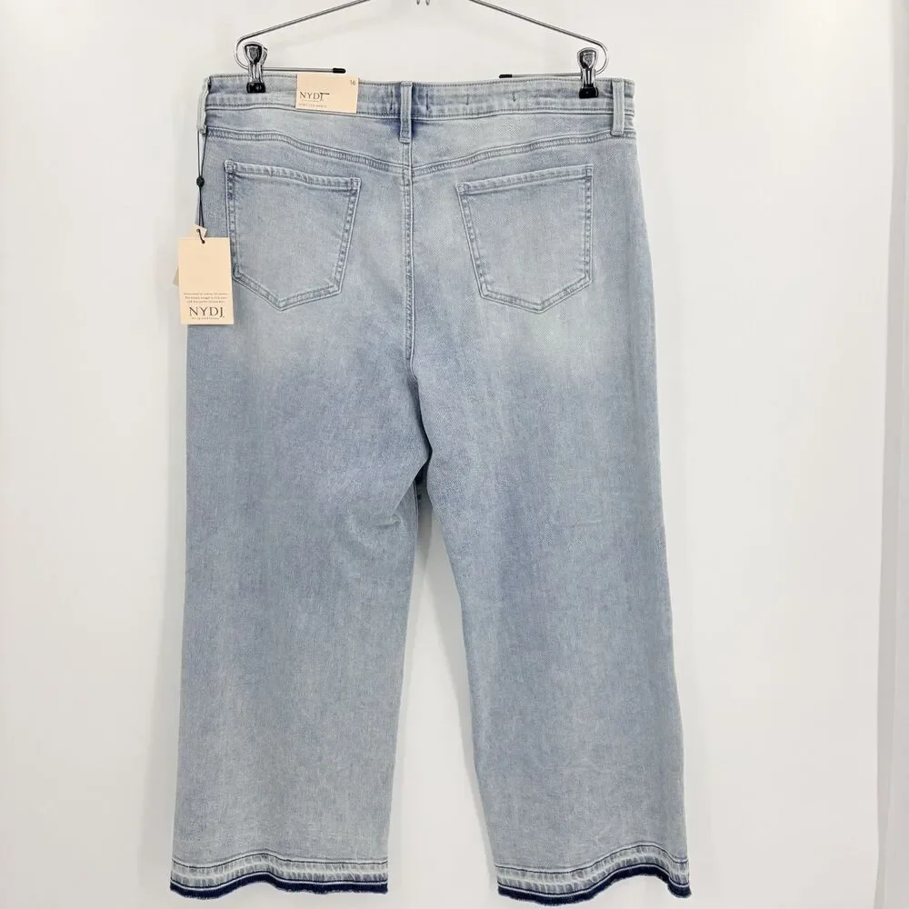 NYDJ Teresa Wide Leg Ankle Jeans Womens Size 16 Boho Summer Casual Travel Norm